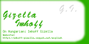 gizella imhoff business card